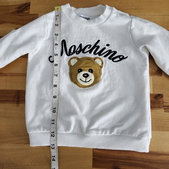 Moschino Baby Sweatshirt White Bear 12-18 months - Picture 3 of 15